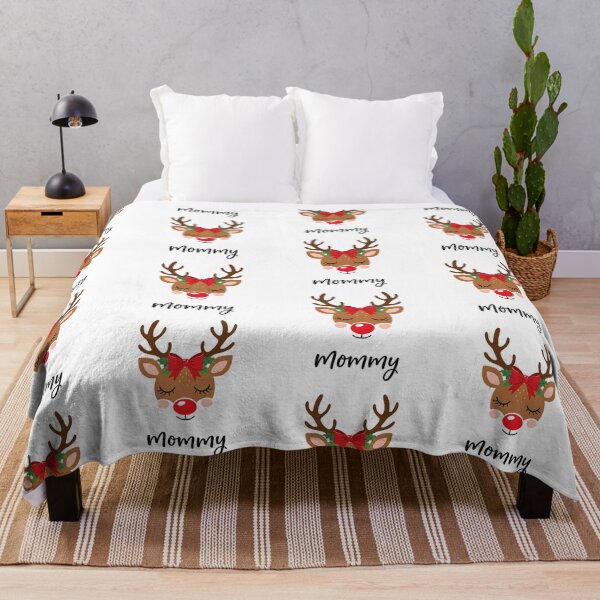 Item preview, Cute Reindeer Illustration – Mommy Holiday Design with Red Bow and Antlers designed and sold by PixelVibe782.