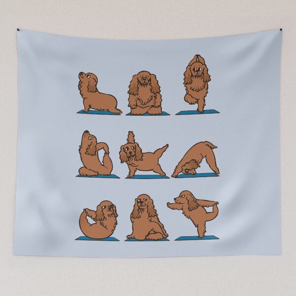Item preview, Cocker Spaniel  Yoga designed and sold by Huebucket.