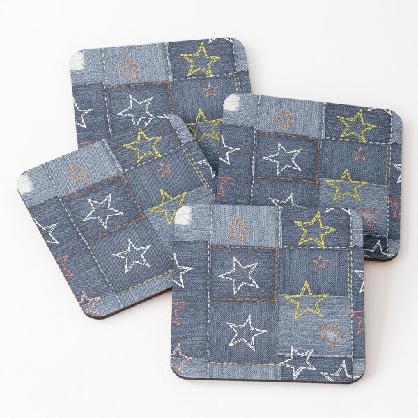 Item preview, Stitched Denim Star Patchwork designed and sold by MySignatureItems.