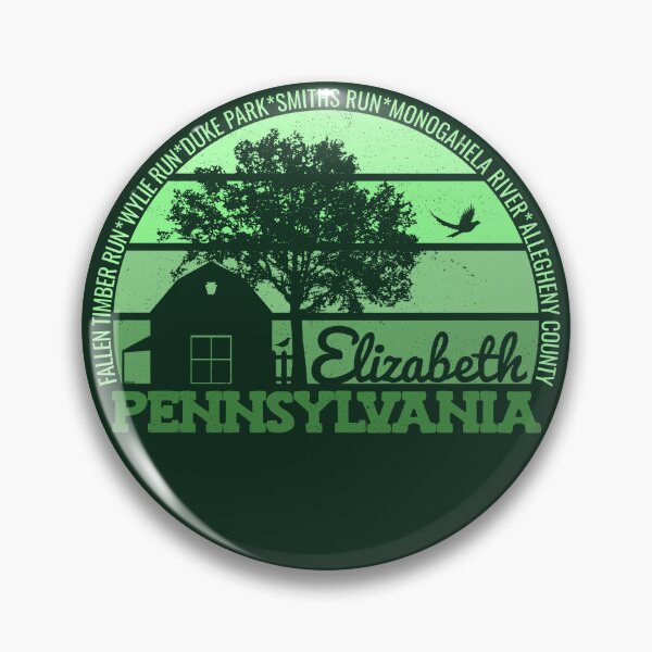 Item preview, Elizabeth Pennsylvania Sunset Retro Vintage Local Pride Logo designed and sold by CRHPOD20.