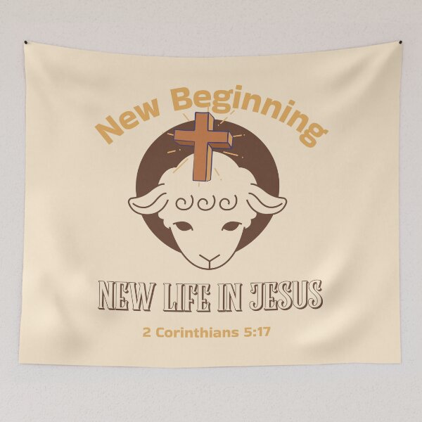 Item preview, New Beginning | New Life In Jesus | 2 Corinthians 5:17 designed and sold by Mrs. Kizzy Gillis Heavenly-Merch.