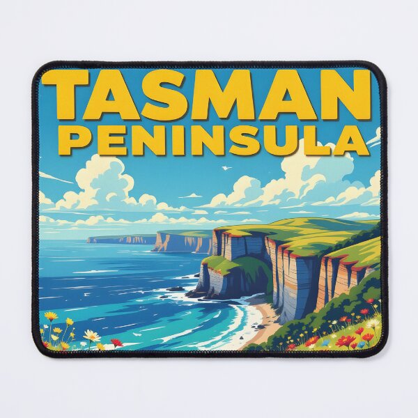 Item preview, Tasman Peninsula, Tasmania: Vintage-Style Painterly Travel Poster designed and sold by LSVart.