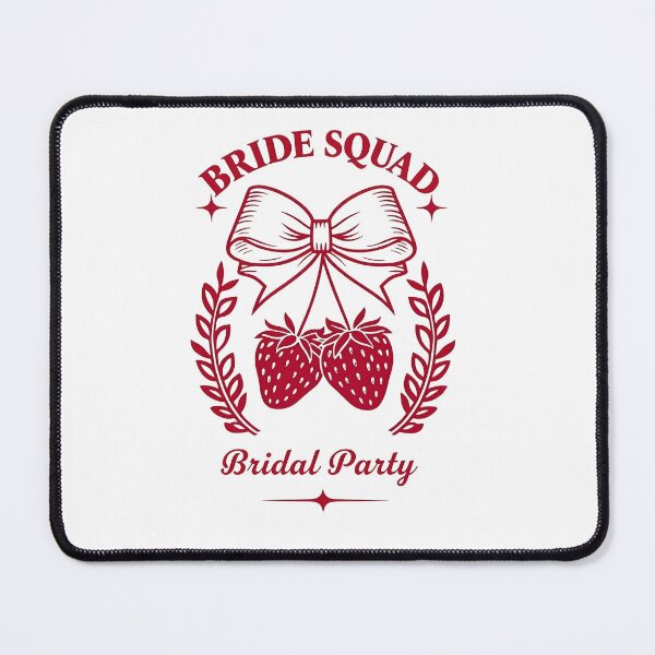Item preview, Bride Squad Strawberry Design – Cute Bow & Fruit Bridal Party Art – Bachelorette, Bridesmaid & Wedding Gift Idea designed and sold by WHDProduction45.
