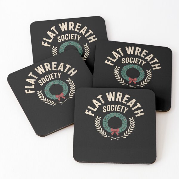 Item preview, Funny Christmas Flat Wreath Society Pun designed and sold by elderberry.