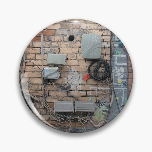 Item preview, Brick Wall with Wires Electric Boxes and Street Art designed and sold by DeannesStore.