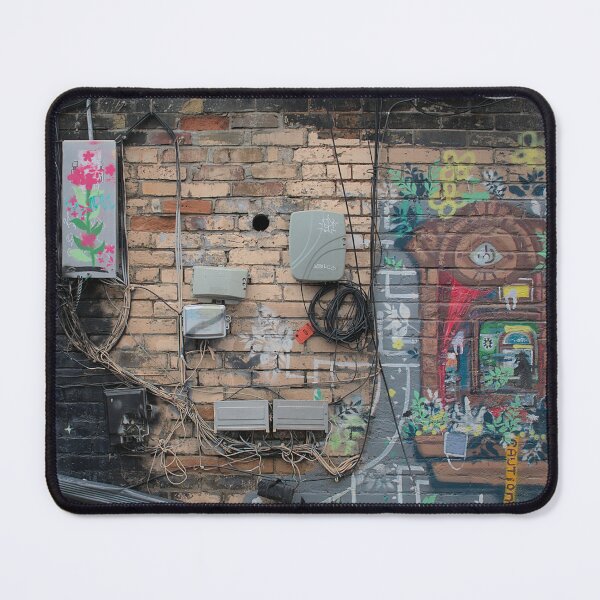 Item preview, Brick Wall with Wires Electric Boxes and Street Art designed and sold by DeannesStore.