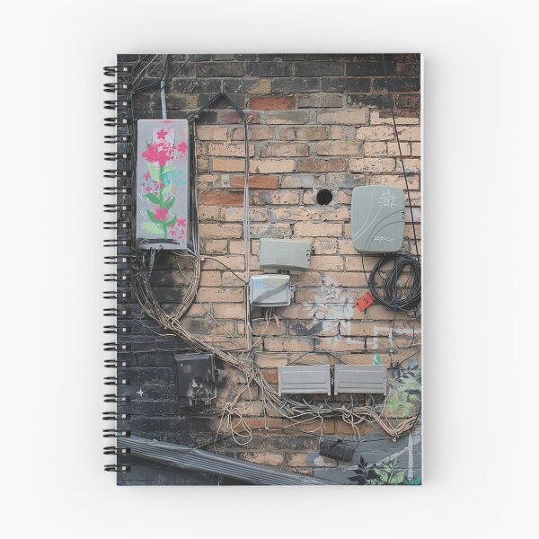 Item preview, Brick Wall with Wires Electric Boxes and Street Art designed and sold by DeannesStore.