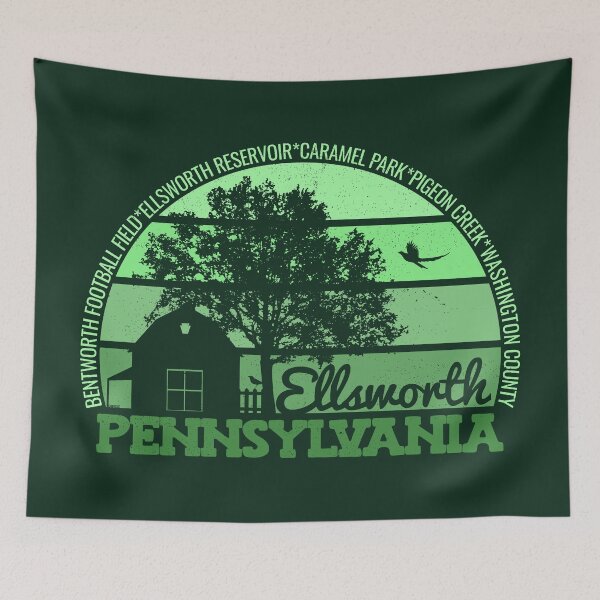 Item preview, Ellsworth Pennsylvania Sunset Retro Vintage Local Pride Logo designed and sold by CRHPOD20.