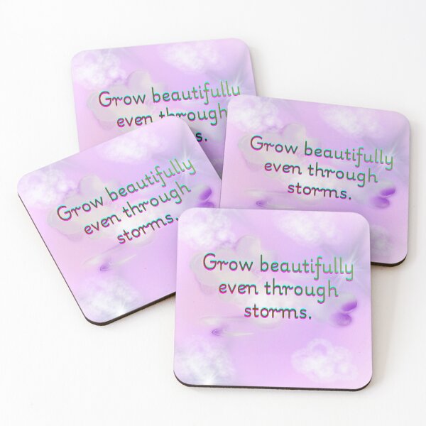 Item preview, Grow Beautifully Even Through Storms – Motivational Quote Design designed and sold by BlessedStudio31.