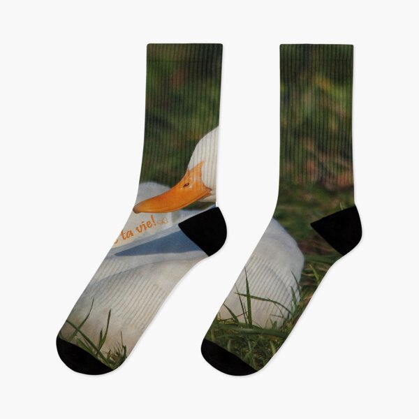 Item preview, White duck relaxing on the grass designed and sold by Production Art Manon Meilleur.