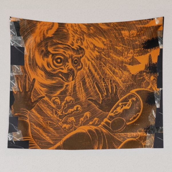 Item preview, Orange Owl of Death designed and sold by Swooncake Press.