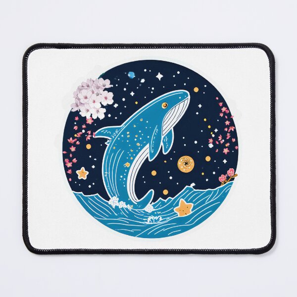 Item preview, Celestial Whale in Ocean Night Sky design designed and sold by Modern-Tropical.