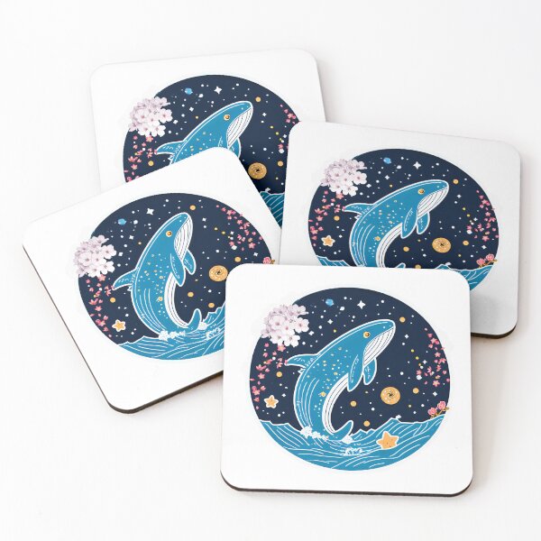 Item preview, Celestial Whale in Ocean Night Sky design designed and sold by Modern-Tropical.