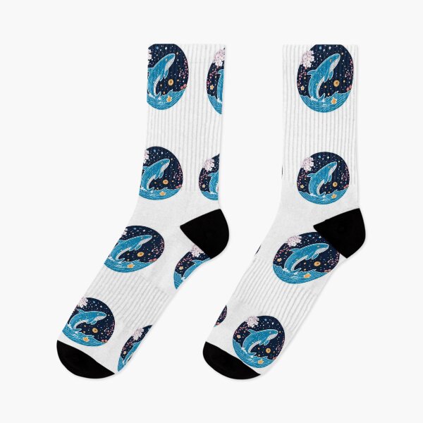Item preview, Celestial Whale in Ocean Night Sky design designed and sold by Modern-Tropical.