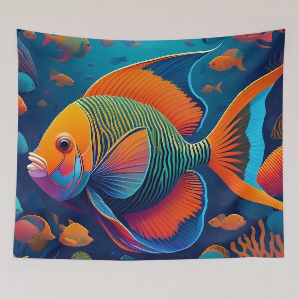 Item preview, Vibrant Coral Cascade - Tropical Fish designed and sold by RockitBaby.