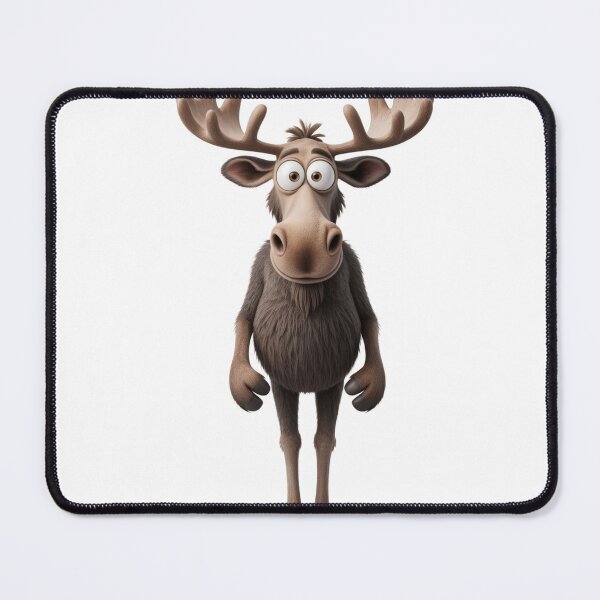 Item preview, Stylized 3D moose in black – endearing character designed and sold by FusiTink.