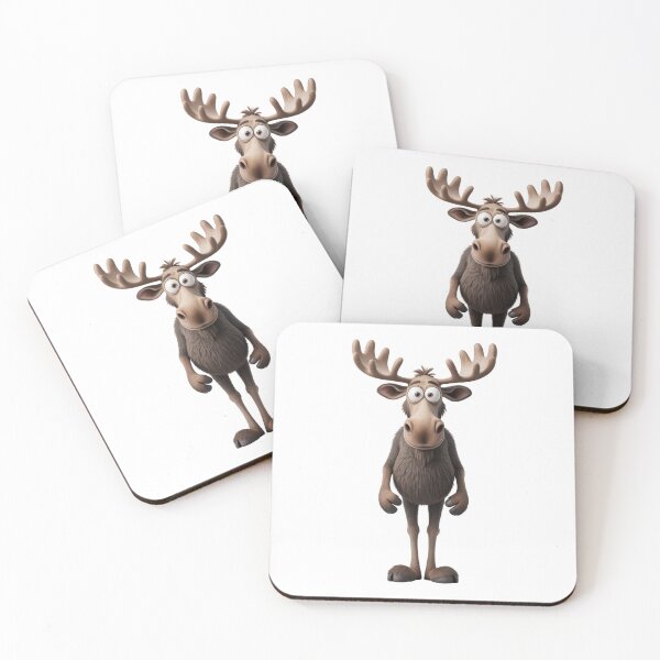 Item preview, Stylized 3D moose in black – endearing character designed and sold by FusiTink.