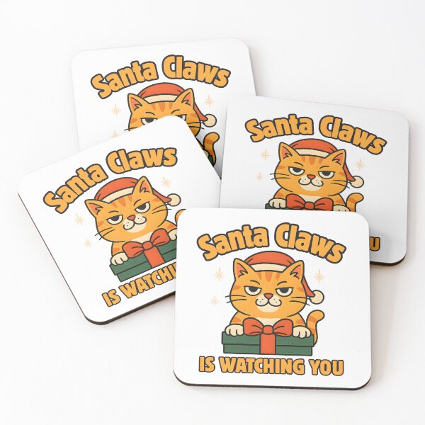 Item preview, Santa Claws Is Watching You – Funny Cat Christmas Design designed and sold by SVALANART.