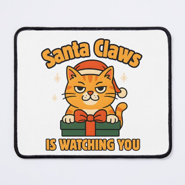Item preview, Santa Claws Is Watching You – Funny Cat Christmas Design designed and sold by SVALANART.