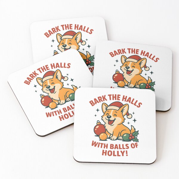 Item preview, Bark the Halls with Balls of Holly – Funny Corgi Christmas Design designed and sold by SVALANART.