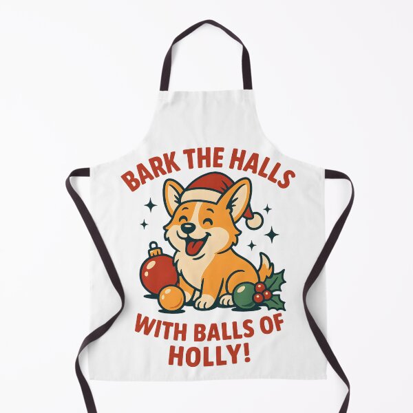 Item preview, Bark the Halls with Balls of Holly – Funny Corgi Christmas Design designed and sold by SVALANART.