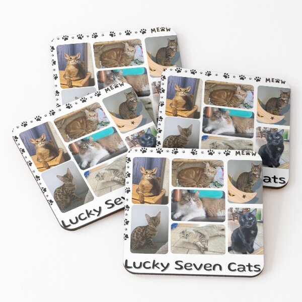 Item preview, Lucky Seven Cats – Feline Love, Diversity & Personality designed and sold by DigitalSkyfall.