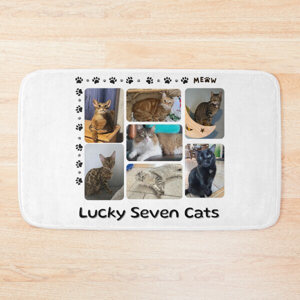 Item preview, Lucky Seven Cats – Feline Love, Diversity & Personality designed and sold by DigitalSkyfall.