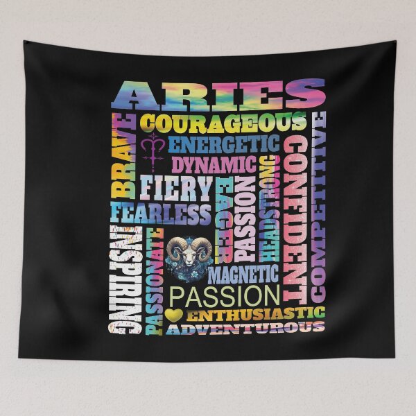 Item preview, Aries Zodiac Sign Traits - Astrology Horoscope Design designed and sold by angy2017.