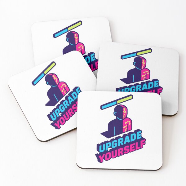 Item preview, Upgrade Yourself — Neon Futuristic Motivation Art designed and sold by DSGIN4YOU.