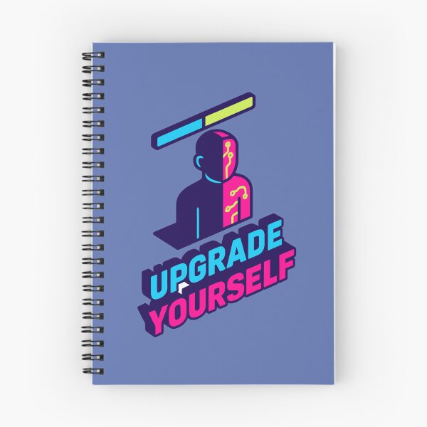 Item preview, Upgrade Yourself — Neon Futuristic Motivation Art designed and sold by DSGIN4YOU.