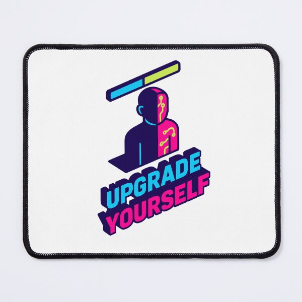 Item preview, Upgrade Yourself — Neon Futuristic Motivation Art designed and sold by DSGIN4YOU.