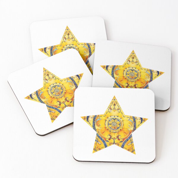 Item preview, Yellow glamour star | Around the World Motif designed and sold by GrifonJ.