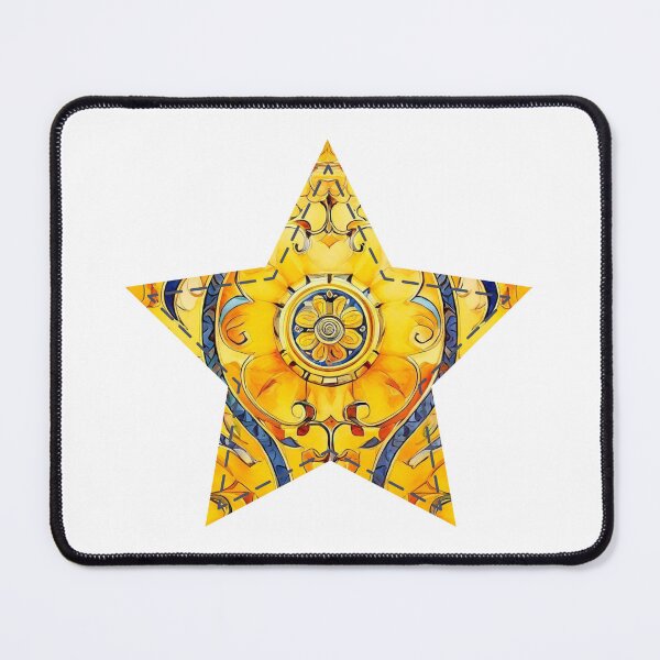 Item preview, Yellow glamour star | Around the World Motif designed and sold by GrifonJ.
