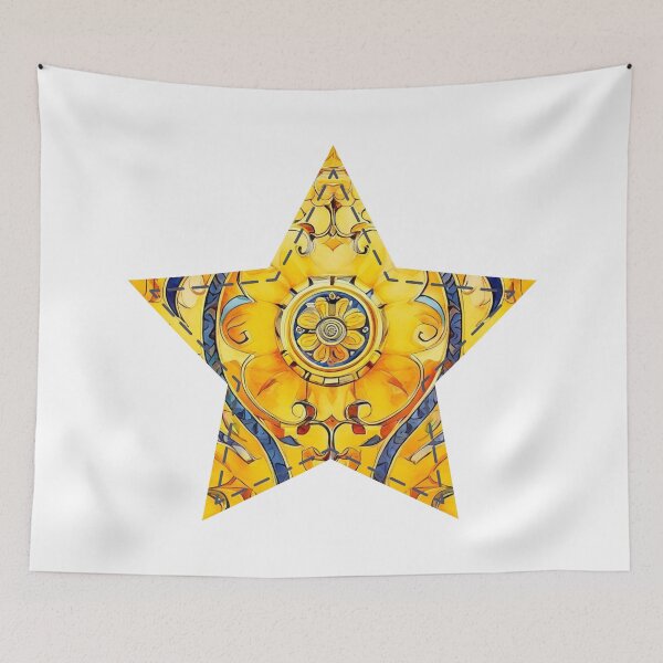 Item preview, Yellow glamour star | Around the World Motif designed and sold by GrifonJ.