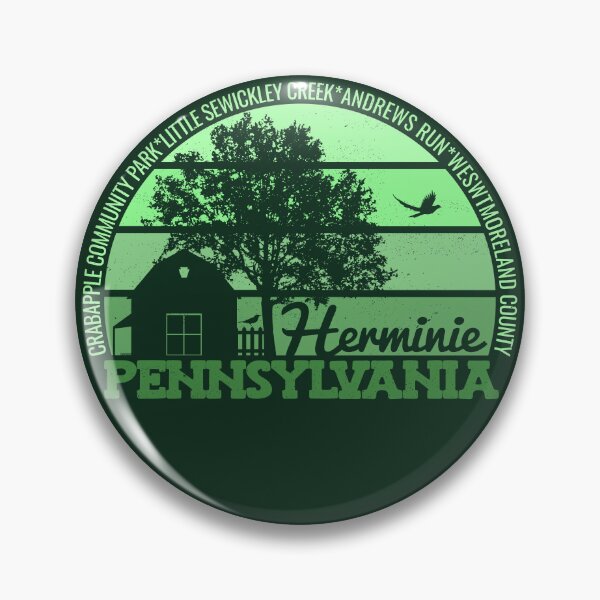 Item preview, Herminie Pennsylvania Sunset Retro Vintage Local Pride Logo designed and sold by CRHPOD20.