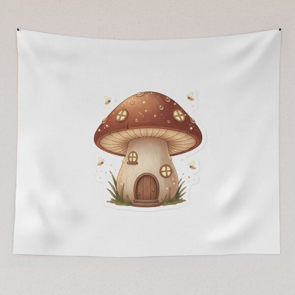 Item preview, Cozy Mushroom Cottagecore Aesthetic Lantern House designed and sold by StickyGuys.