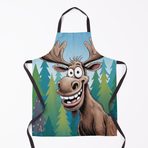 Item preview, Close-up of a moose – contagious smile in the forest designed and sold by FusiTink.