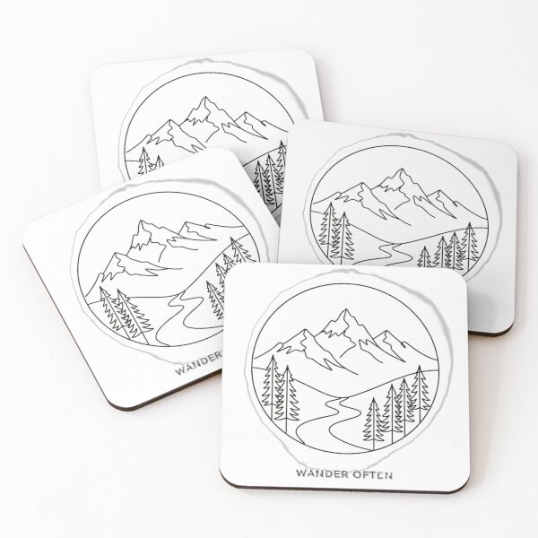 Item preview, Minimalist Mountain Line Art T-Shirt – Wander Often Nature Design designed and sold by MalPhiri.