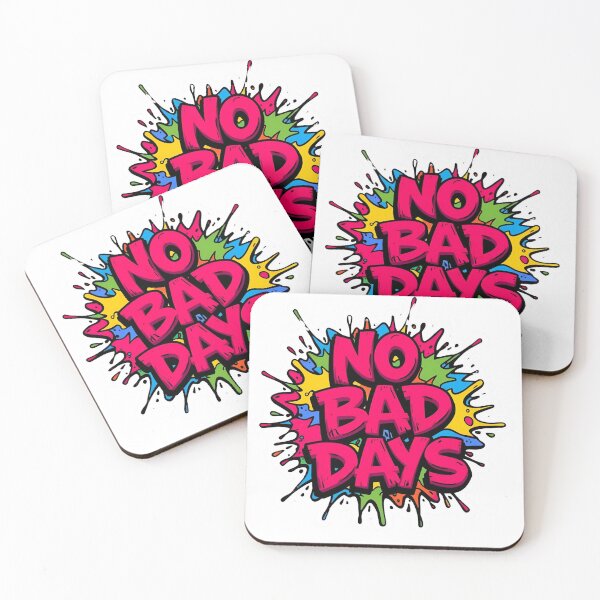 Item preview, No Bad Days – Positive Motivational Splash Art Typography designed and sold by Lumive.