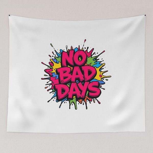 Item preview, No Bad Days – Positive Motivational Splash Art Typography designed and sold by Lumive.