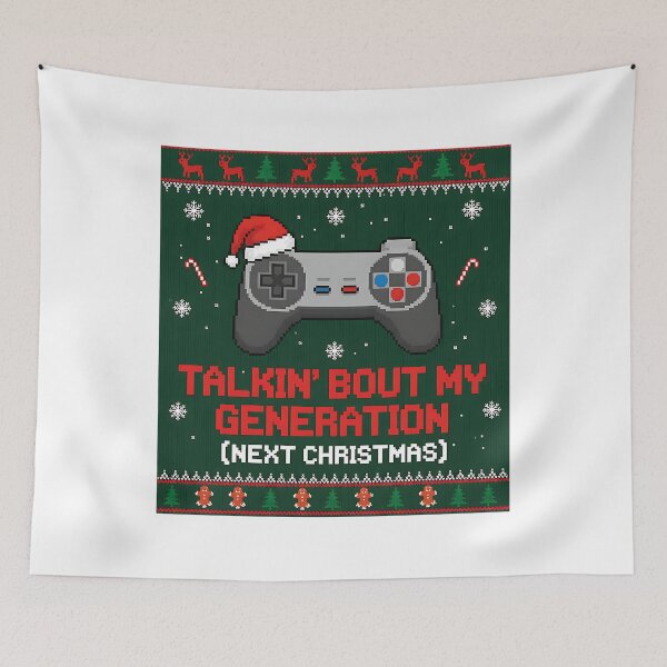 Item preview, Gamer Talkin' Bout My Generation Christmas Sweater designed and sold by Silent Watch Threads..