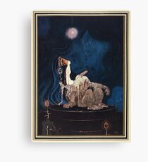 Lienzo 'El Troll estaba bastante dispuesto, y en poco tiempo se durmió y comenzó a roncar'. Ilustración de Kay Nielsen en el este del sol y al oeste de la luna (1914)