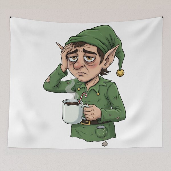 Item preview, Sarcastic Christmas Elf Too Old For This designed and sold by StickyGuys.