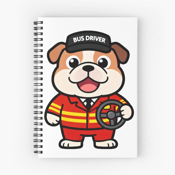 Item preview, Cute English Bulldog Bus Driver - Adorable Commuter Pup designed and sold by Artsy-With.