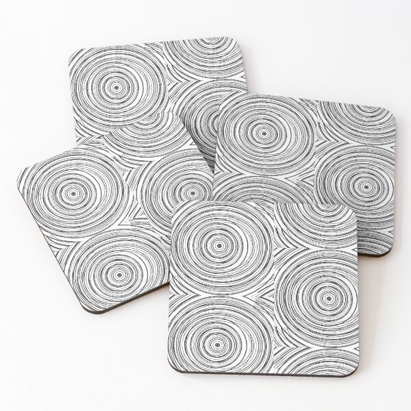 Item preview, Black and White Concentric circles Geometric Pattern designed and sold by PVTCreations.