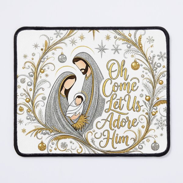Item preview, Silver and gold flourish Nativity designed and sold by ibelieveimages.
