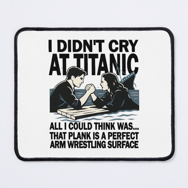 Item preview, Titanic Arm-Wrestling Showdown Funny Raft Rivalry Design designed and sold by CoolCrazyQuirky.