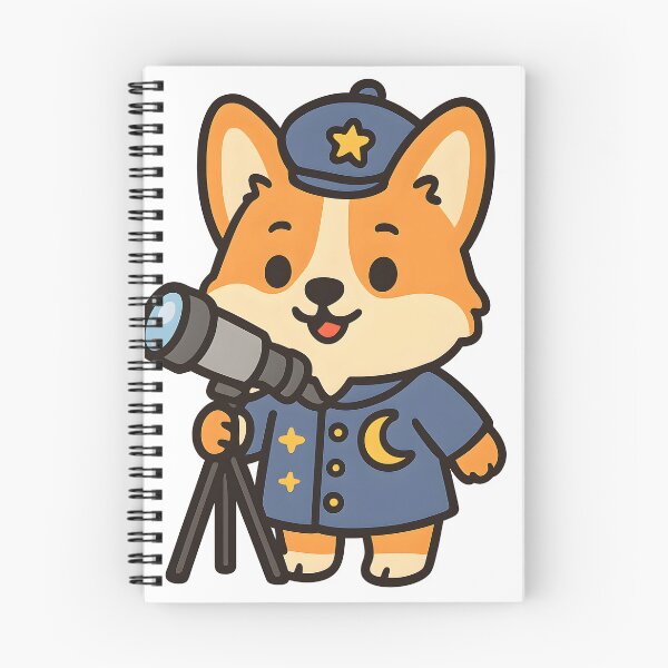 Item preview, Cute Corgi Astronomer - Star-Gazing Space Pup Illustration designed and sold by Artsy-With.