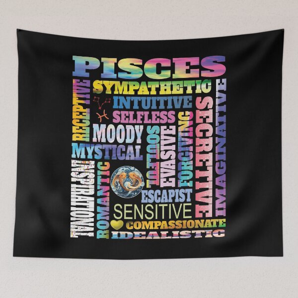 Item preview, Pisces Zodiac Sign Traits - Astrology Horoscope Design designed and sold by angy2017.