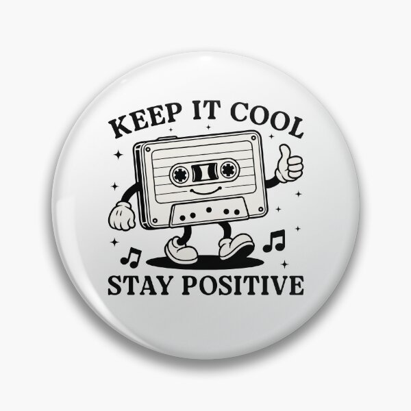 Item preview, Keep It Cool Stay Positive Cassette Retro designed and sold by ArtLabCreations.